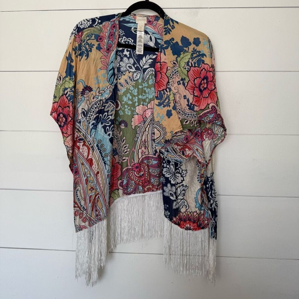 Chico’s Women’s Small/Medium Boho Open Cardigan Tassels